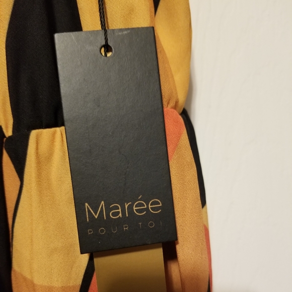 NWT Maree Pour Toi Women's Plus Size Halter Print Handkerchief Dress Size 18 - Picture 6 of 11